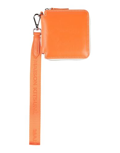 Maison Kitsuné Woman Wallet Orange Size - Leather In Orange