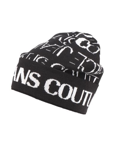 Versace Jeans Couture Man Hat Black Size Onesize Acrylic, Wool In Black