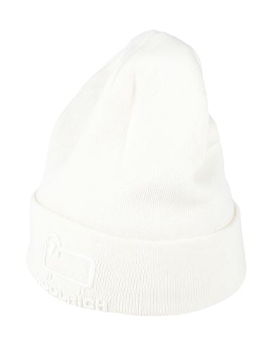 Woolrich Man Hat Cream Size Xl Cotton, Wool In White