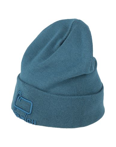 Woolrich Man Hat Deep Teal Size Xl Cotton, Wool In Green