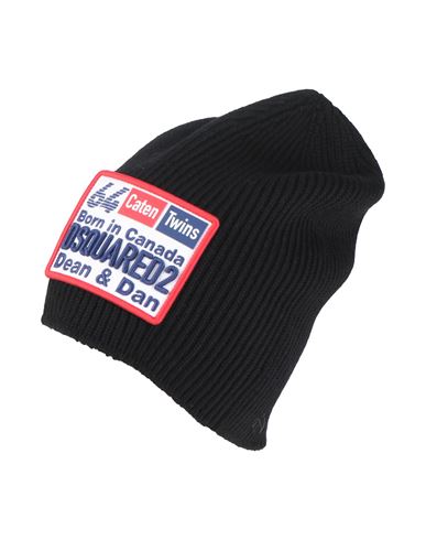 Dsquared2 Man Hat Black Size Onesize Wool In Black