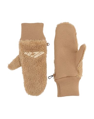 Dsquared2 Woman Gloves Camel Size Onesize Polyester, Acrylic, Virgin Wool, Elastane, Polyamide In Sand