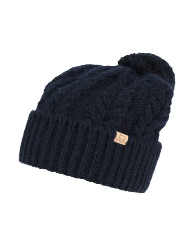 Woolrich Woman Hat Midnight Blue Size M Wool, Acrylic, Alpaca Wool In Blue