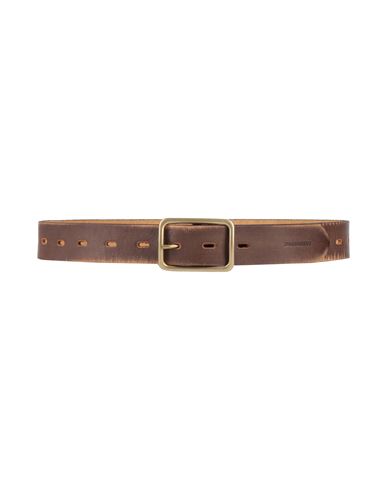 Dsquared2 Woman Belt Brown Size 32 Leather In Brown