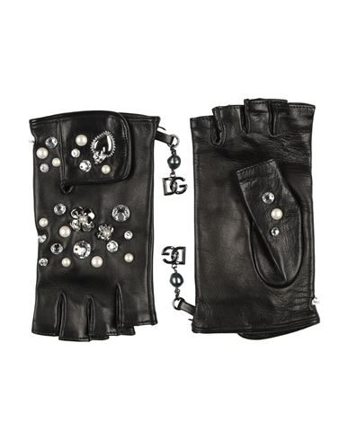 Dolce & Gabbana Woman Gloves Black Size 8 Lambskin