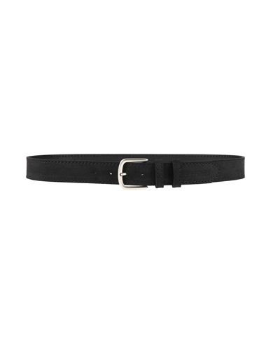 Woolrich Man Belt Black Size Xl Leather In Black