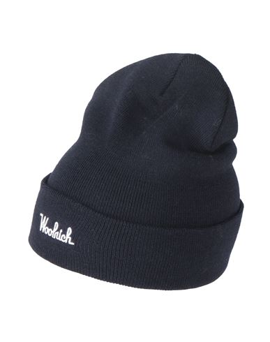 Woolrich Woman Hat Navy Size M Merino Wool In Blue
