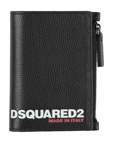 Dsquared2 Man Wallet Black Size - Leather In Black