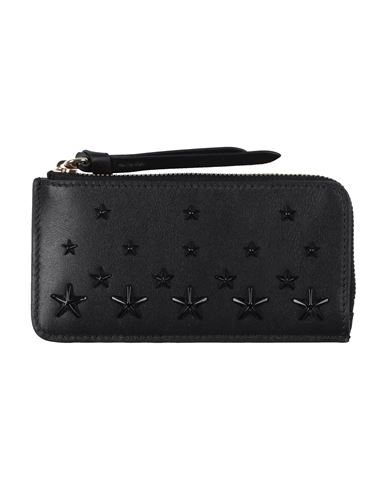 Jimmy Choo Man Coin Purse Black Size - Leather In Black