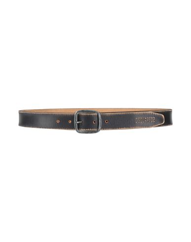 Dsquared2 Man Belt Black Size 38 Leather In Black