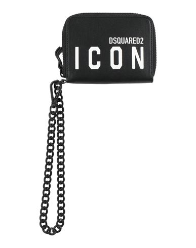 Dsquared2 Icon Man Wallet Black Size - Calfskin In Black