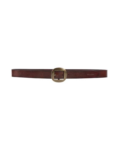 Dsquared2 Man Belt Chocolate Brown Size 39.5 Leather In Brown