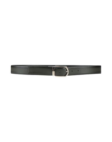Z Zegna Man Belt Black Size 39.5 Leather In Black