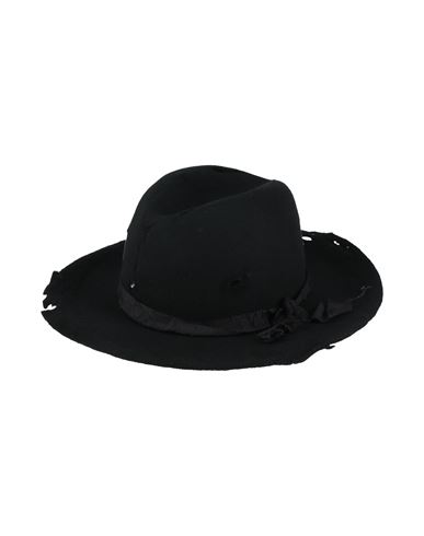 Yohji Yamamoto Pour Homme Man Hat Black Size L Wool In Black