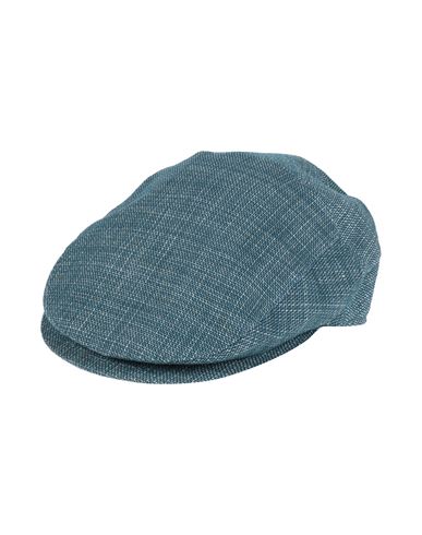 Borsalino Man Hat Deep Teal Size Xxl Virgin Wool, Linen In Green