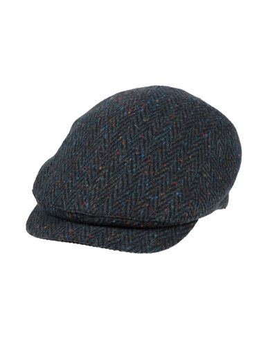 Borsalino Hat Navy Size 7 ¼ Virgin Wool In Navy
