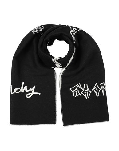 Givenchy Man Scarf Black Size - Wool, Virgin Wool, Silk