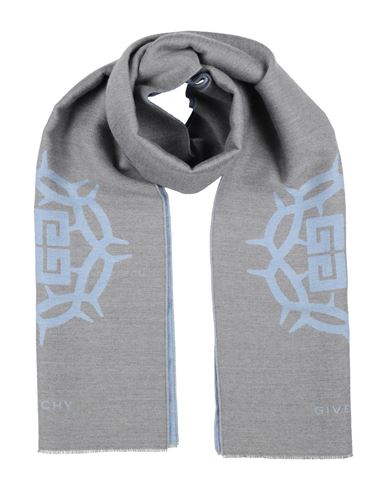 Givenchy Man Scarf Grey Size - Wool, Virgin Wool, Silk In Gray