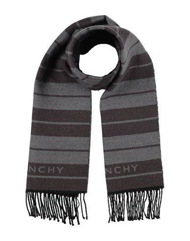 Givenchy Man Scarf Charcoal Size - Wool, Virgin Wool In Gray