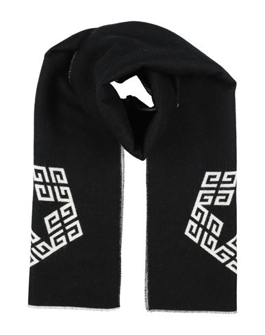 Givenchy Man Scarf Black Size - Wool, Virgin Wool, Silk