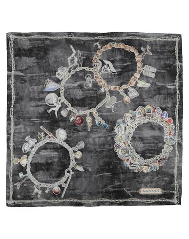 Lanvin Woman Scarf Charcoal Size - Silk In Gray