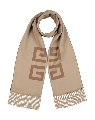 Givenchy Man Scarf Camel Size - Virgin Wool In Sand