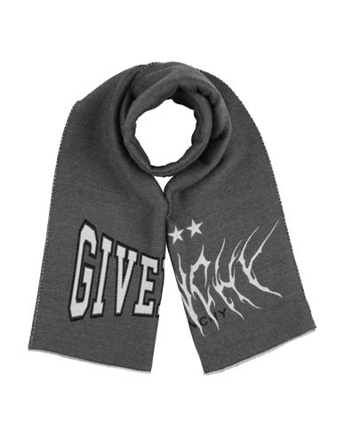 Givenchy Man Scarf Grey Size - Wool, Virgin Wool, Silk In Gray