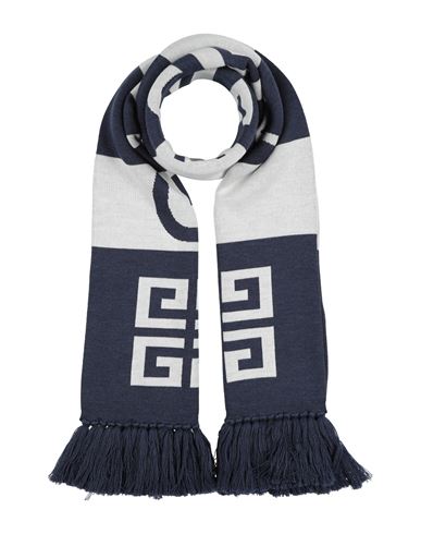 Givenchy Man Scarf Navy Size - Wool In Blue