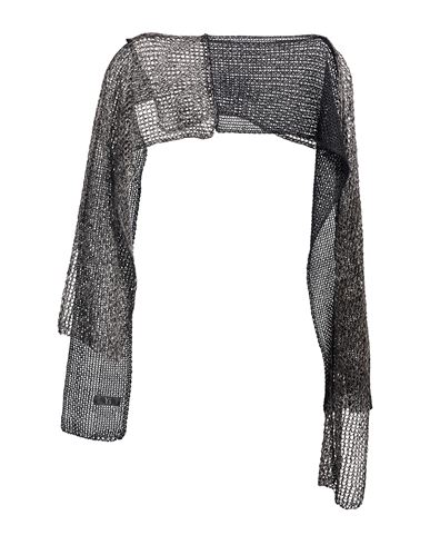 Y's Yohji Yamamoto Woman Scarf Black Size S Linen In Gray