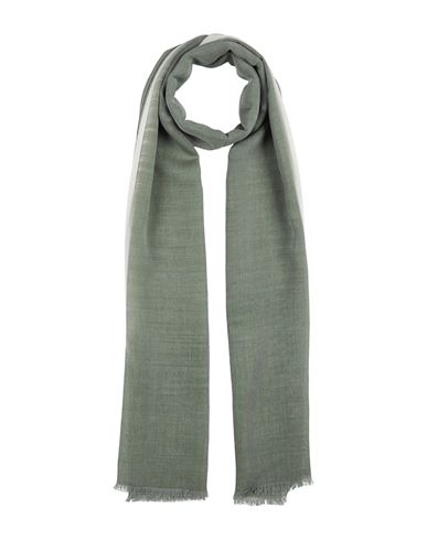 Caractere Caractère Woman Scarf Military Green Size - Modal, Wool In Green