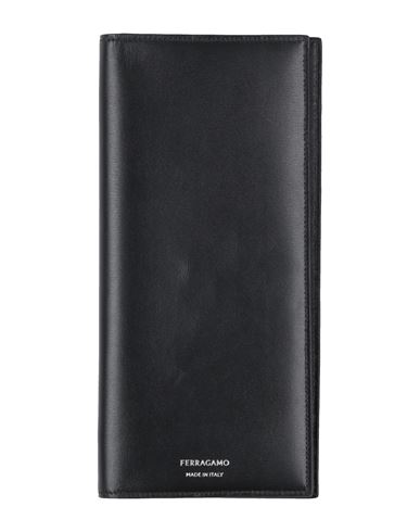Ferragamo Man Wallet Black Size - Calfskin In Black