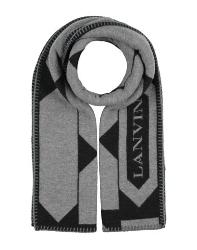Lanvin Woman Scarf Grey Size - Wool, Polyamide, Virgin Wool, Silk In Gray