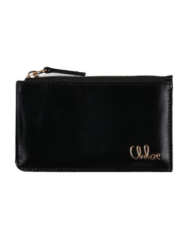 Chloé Woman Coin Purse Black Size - Calfskin