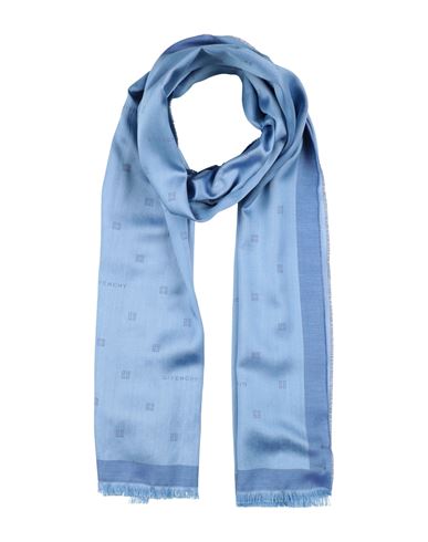 Givenchy Woman Scarf Light Blue Size - Silk, Cotton