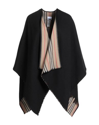 Burberry Woman Cape Black Size Onesize Wool In Black