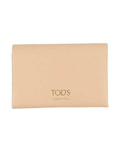Tod's Woman Cardholder Beige Size - Leather In Sand