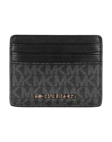Michael Michael Kors Woman Cardholder Black Size - Pvc - Polyvinyl Chloride, Polyester, Polyurethane In Black