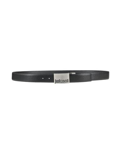 Just Cavalli Man Belt Black Size 39.5 Calfskin In Black