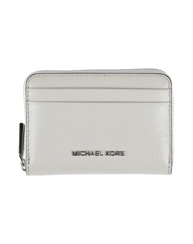 Michael Michael Kors Woman Wallet Light Grey Size - Leather In Gray