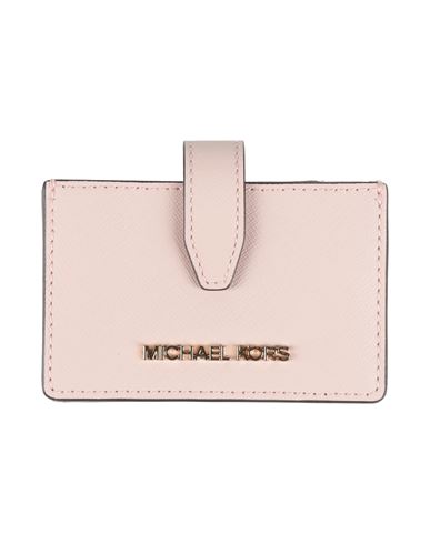 Michael Michael Kors Woman Cardholder Light Pink Size - Leather