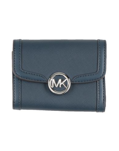 Michael Michael Kors Woman Wallet Midnight Blue Size - Pvc - Polyvinyl Chloride, Polyester