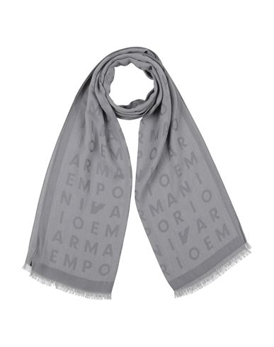 Emporio Armani Man Scarf Grey Size - Viscose, Polyester In Gray