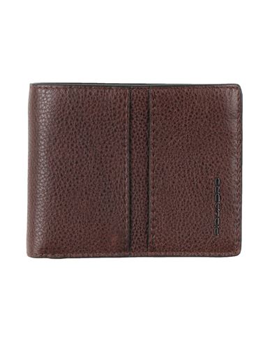 Piquadro Man Wallet Dark Brown Size - Cow Leather, Metal In Brown