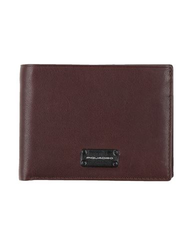Piquadro Man Wallet Chocolate Brown Size - Cow Leather, Aluminum In Brown