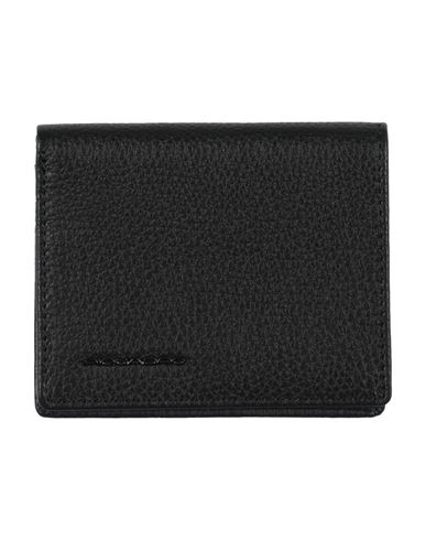 Piquadro Man Wallet Black Size - Leather, Metal In Black