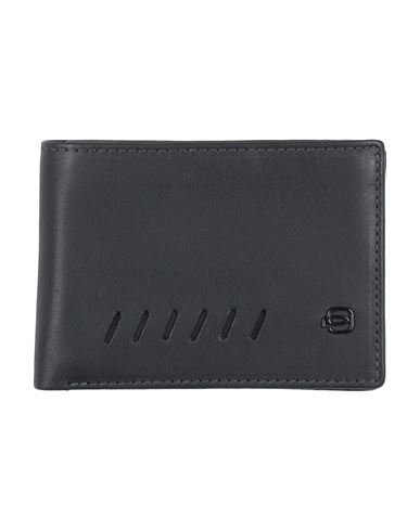 Piquadro Man Wallet Navy Size - Leather In Blue