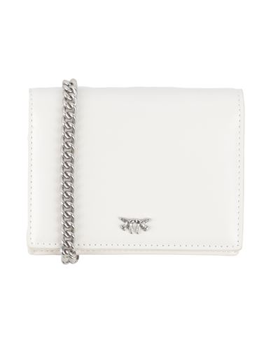 Pinko Woman Crossbody Wallet Off White Size - Calfskin