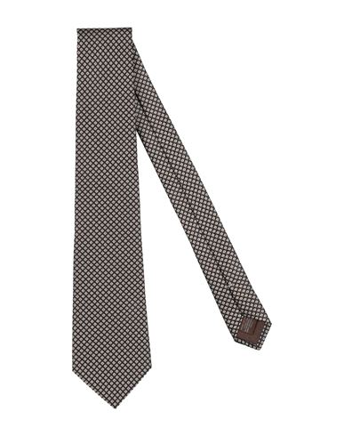Canali Man Ties & Bow Ties Dark Brown Size - Silk In Brown