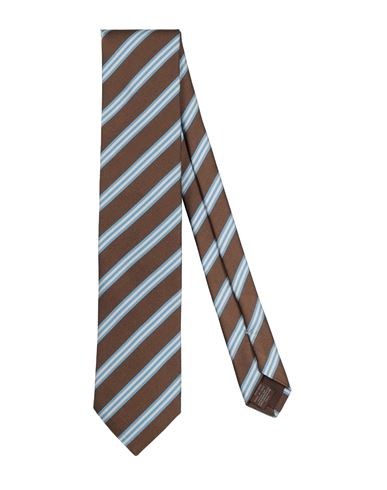 Canali Man Ties & Bow Ties Dark Brown Size - Silk In Brown
