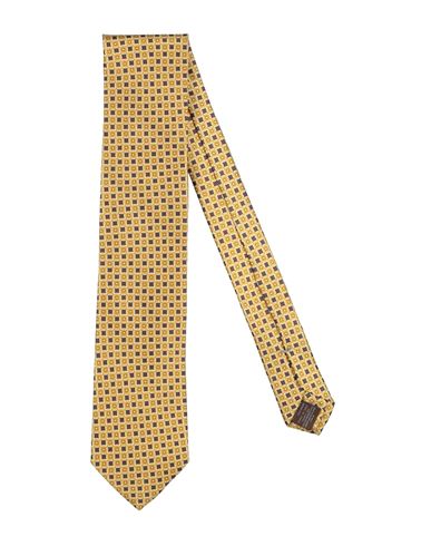 Canali Man Ties & Bow Ties Yellow Size - Silk In Yellow